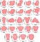 Animal Cookie Cutters with Plunger Stamps Set 24 Pieces